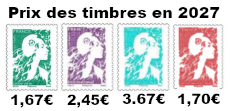 Prix du timbre 2027